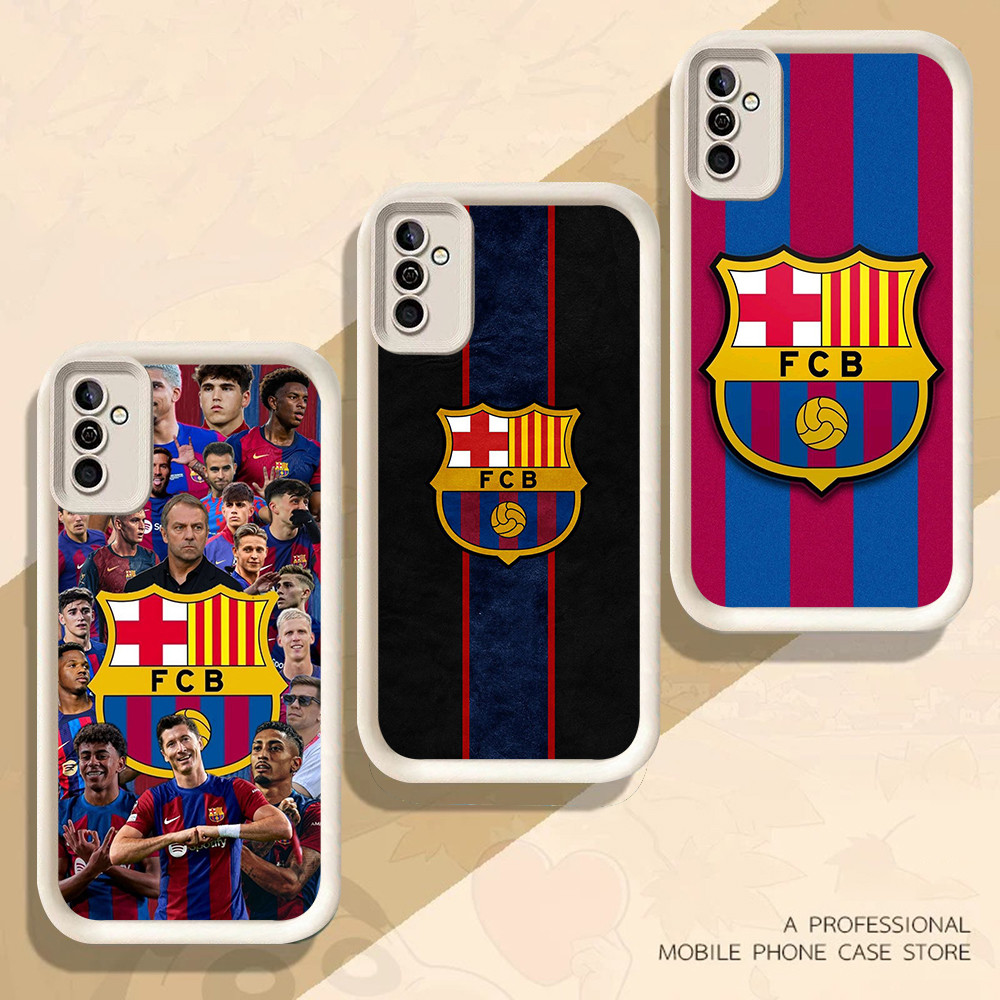 SOFTCASE เคสสําหรับ Samsung S24 M15 A06 A04 A25 A03 A22 FE A03S 5G FB-14 FC-Bacelona
