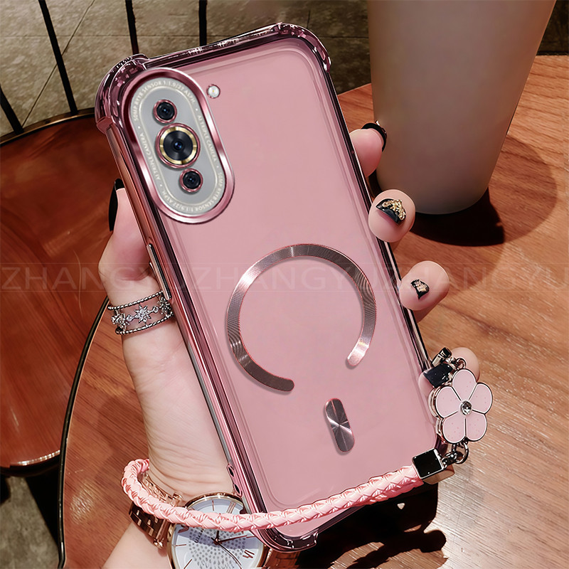 เหมาะสําหรับเคสโทรศัพท์ Huawei nova 10 pro ใหม่แม่เหล็กชาร์จไร้สาย C-ring สี่มุมเคสโทรศัพท์กันกระแทก