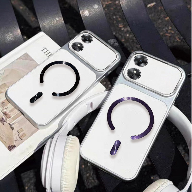 เหมาะสําหรับ OPPO A17 A17K A97 5G เคสโทรศัพท์ใหม่หนังระดับไฮเอนด์ลายขนาดใหญ่ C-port แม่เหล็กไร้สายชาร์จแหวนกระจกหน้าต่างขนาดใหญ่กันกระแทกปลอก TPDSC02