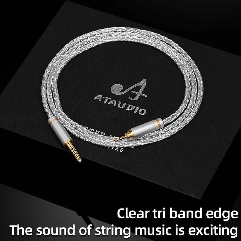ATAUDIO HiFi 4.4 มม.ถึง 2.5 มม.Balance สายสัญญาณเสียงชายสําหรับ Sennheise HD558 HD569 HD579 HD599 HD