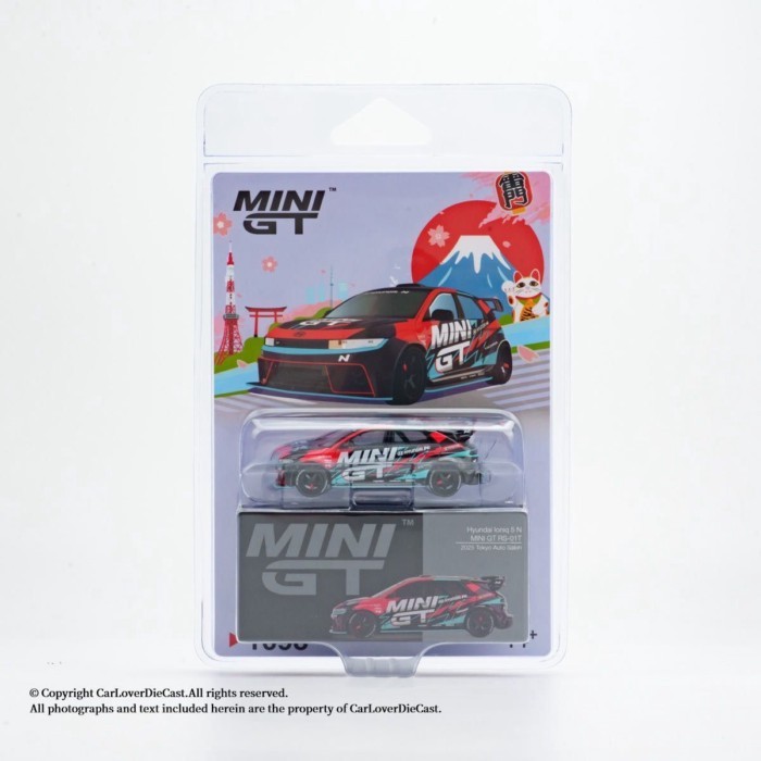 MINIGT 1098 การ์ดติดผนัง 1: 64 Hyundai Ioniq 5N โมเดลรถโลหะผสมสีแดง
