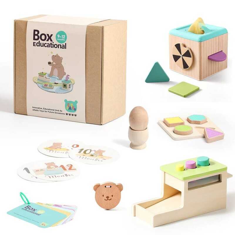 C 8Pc Baby 0 12 Months Toy Wooden Montessori Toy Children Creative Games Toy Kids Early Eduion Hand