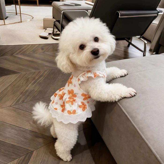 [คลังสินค้าพร้อม] Cat Flower Breathable Anti-Lint Sling Princess Dress Summer thumbnail 10