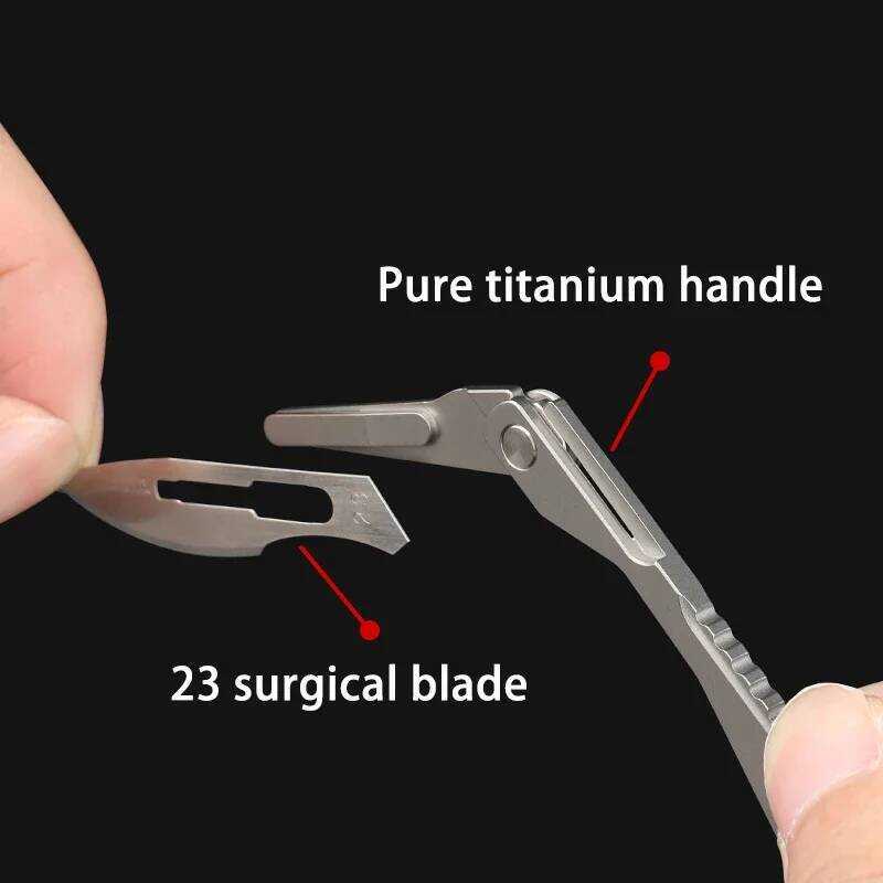 C NEW Titanium Alloy EDC Folding Scalpel Medical Folding Knife EDC Outdoor Unpacking Pocket Knife W