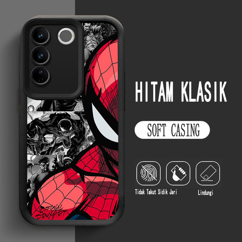 Y-14 เคสซิลิโคน Spider-Man สําหรับเคส VIVO Y29 V27 Pro V27E Y200e