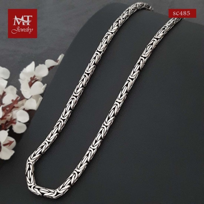 MT สร้อยคอเงินแท้ ไบเซนไทน์ สไตล์บาหลี กว้าง 4.2 มม 18 20 22 นิ้ว Chain (sc485) MT Jewelry มณี