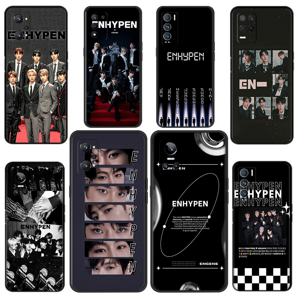 สําหรับRealme 8S 8i 9i 9 10 Pro Plus 12 12Xความเข้ากันได้เคสโทรศัพท์TPUฝาครอบป้องกันแบบนุ่มEnhypenกล