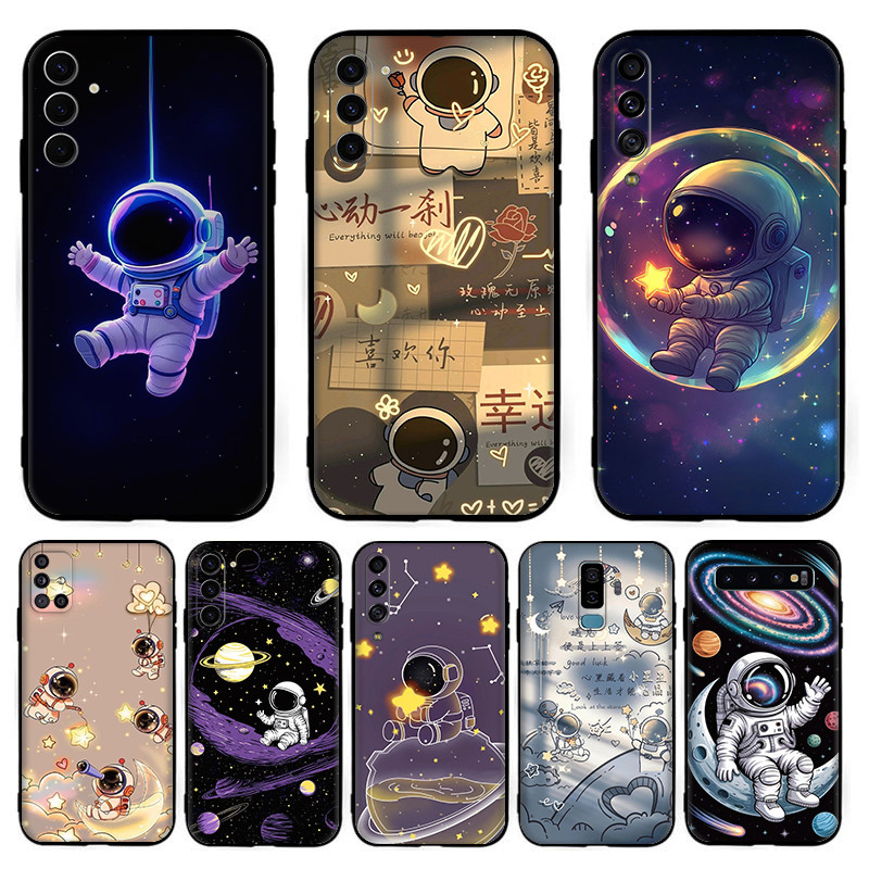 สําหรับ Samsung A07 A17 A56 A36 A26 S25 Fe Edge Plus Ultra แฟชั่น Mars นักบินอวกาศ 5Y11 TPU ซิลิโคนน