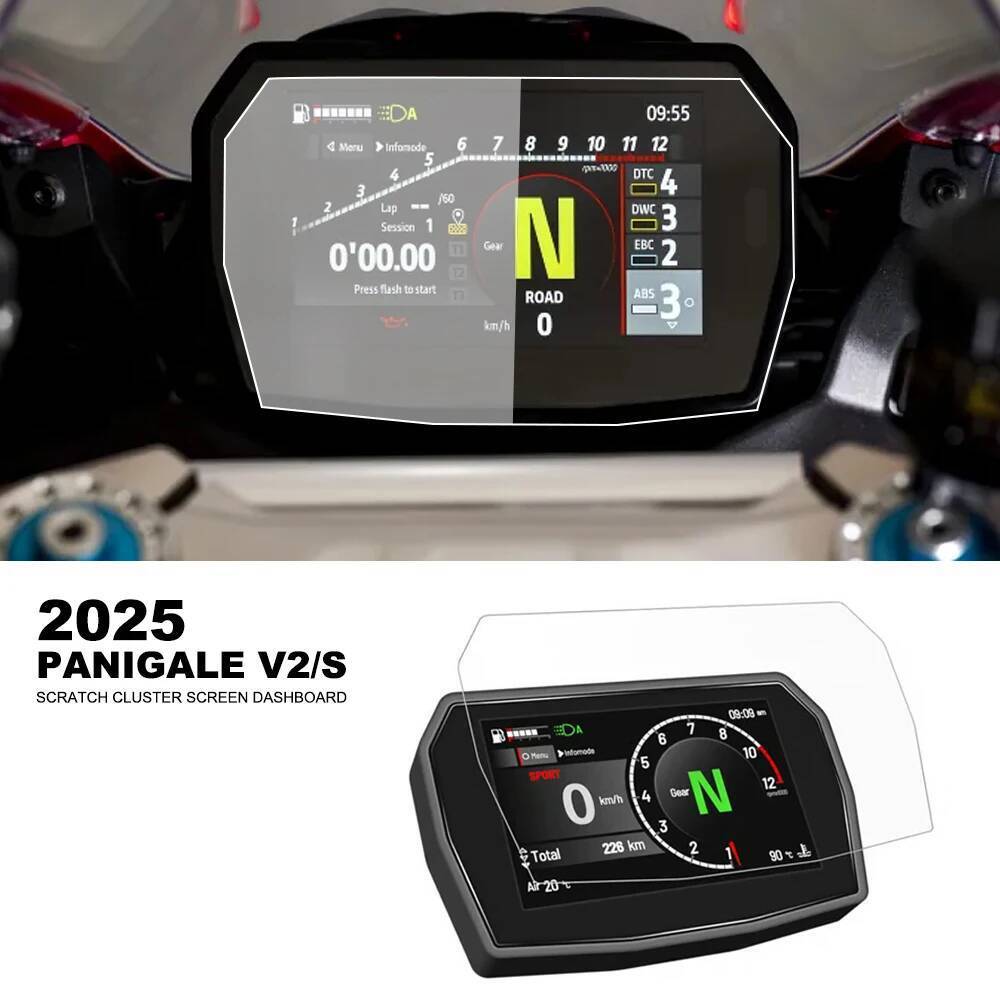 2025 Panigale V2/S รถจักรยานยนต์ Scratch Cluster หน้าจอแดชบอร์ดสําหรับ Ducati Streetfighter V2/S 202