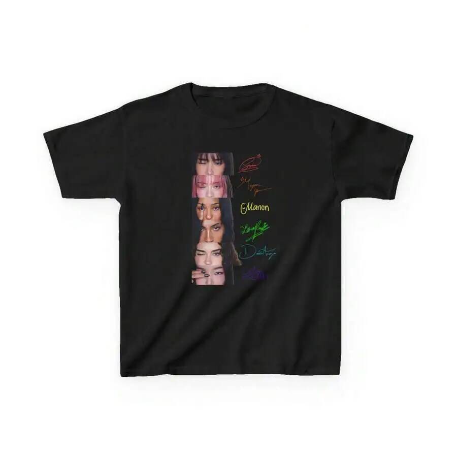 KATSEYE YOUTH Size With Front And Back Design With Signatures Tee Shirt เสื้อยืด Chaos สวยๆ