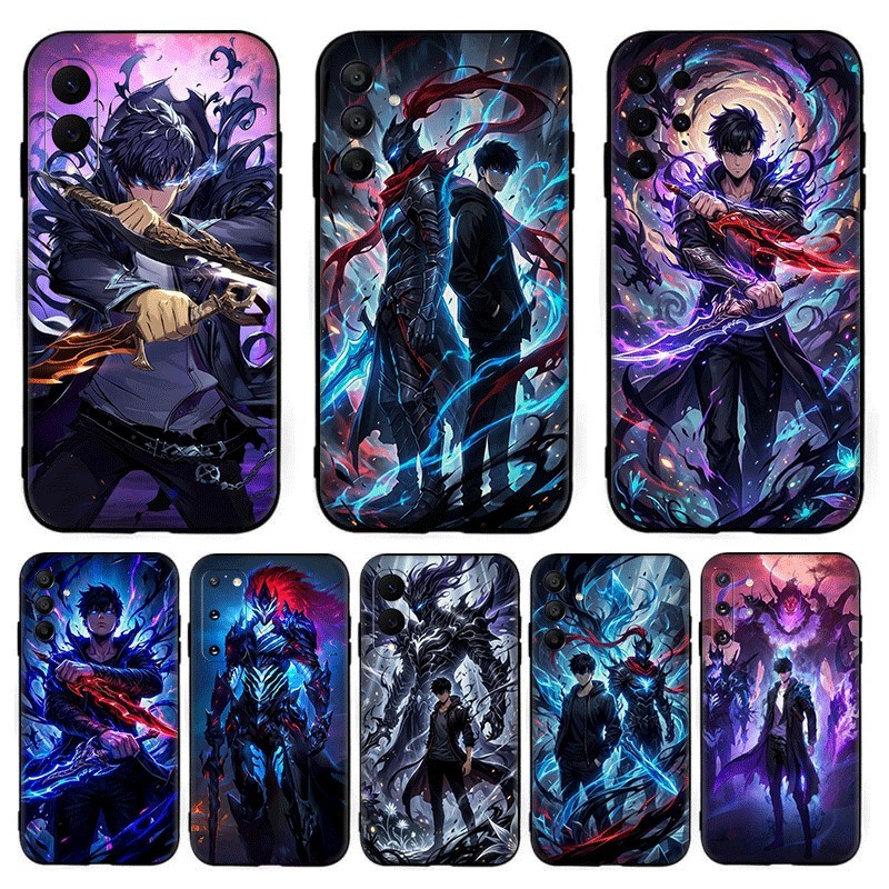สําหรับ samsung S24 Fe Plus Ultra Note 8 9 10 Lite 20 M14 5G M15 การ์ตูนอะนิเมะ Solo Leveling vz.3 T