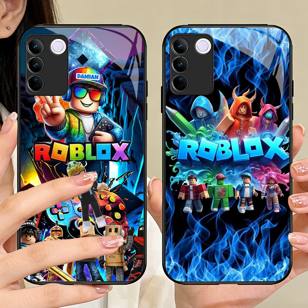 O-37 Roblox เกมกระจกนิรภัยเคสโทรศัพท์ VIVO V30 V29 V29E Y100 T3 V23E Y200E Y200 V27 V23 V27E Pro Lit