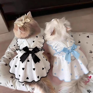 [คลังสินค้าพร้อม] Cat Summer Breathable Anti-Lint Thin Cute Skirt 0.5-6.5kg