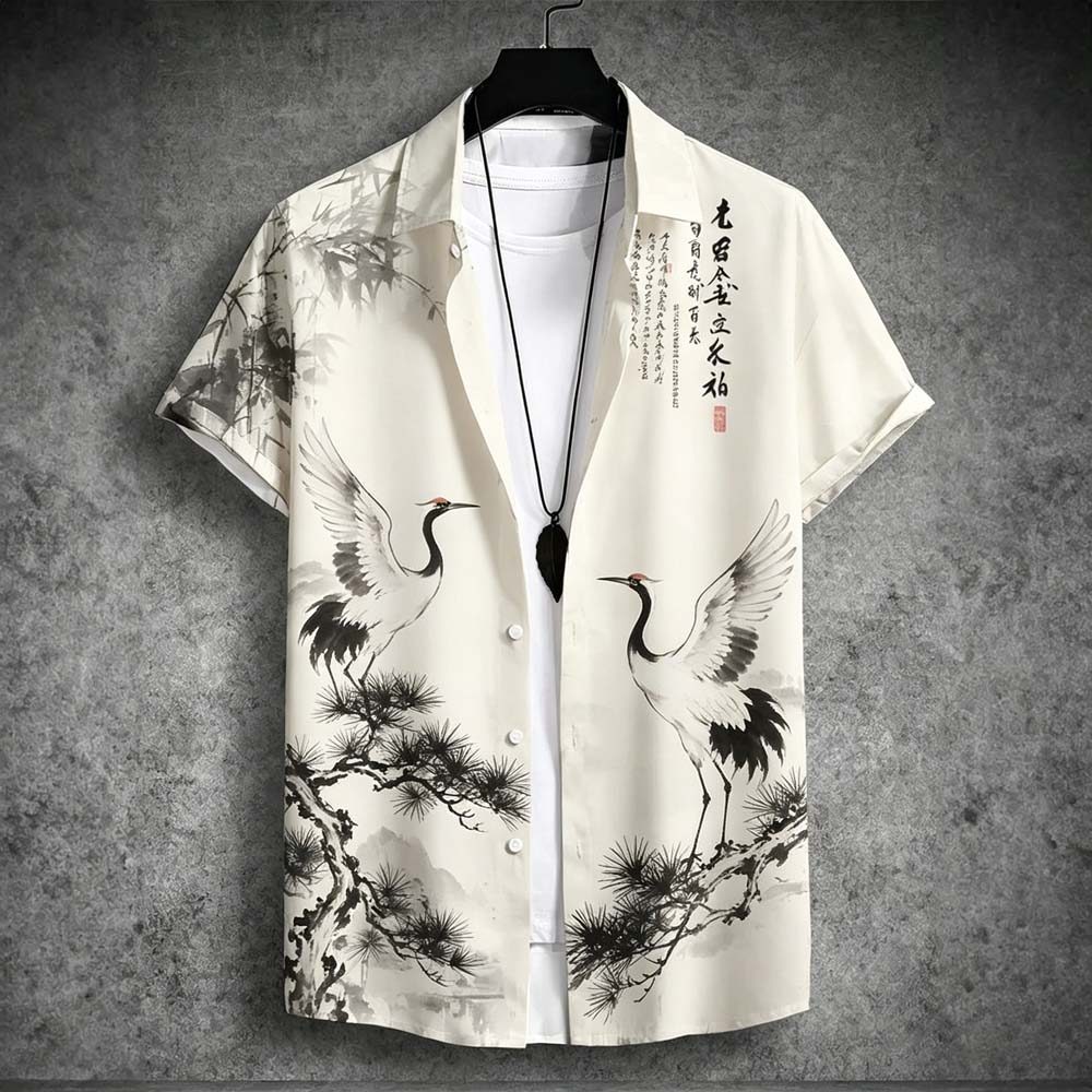 เสื้อฮาวายผู้ชาย สบายและสวยงาม ระบายอากาศได้ดี มาพร้อมสไตล์ลายพื้นเมือง