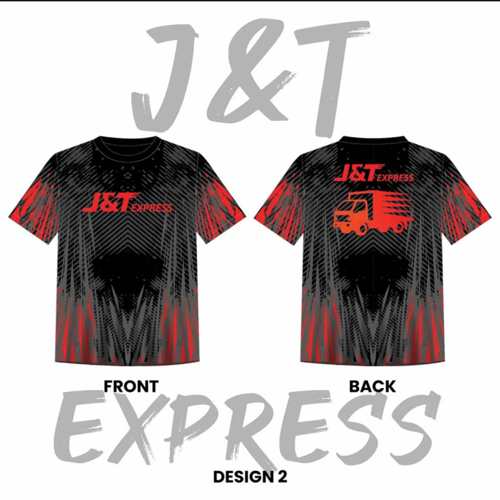 ((qianyun02) เสื้อยืดJ & T Express, เสื้อผ้าโปดร์J & T Express นุ่มนวลสบายใจสําดี A1