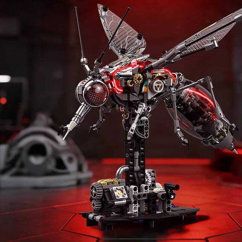C 747Pcs Nical Mosquito Building Bloc Model, Tech Style Assembly Ornament, Creative Desk Decor For