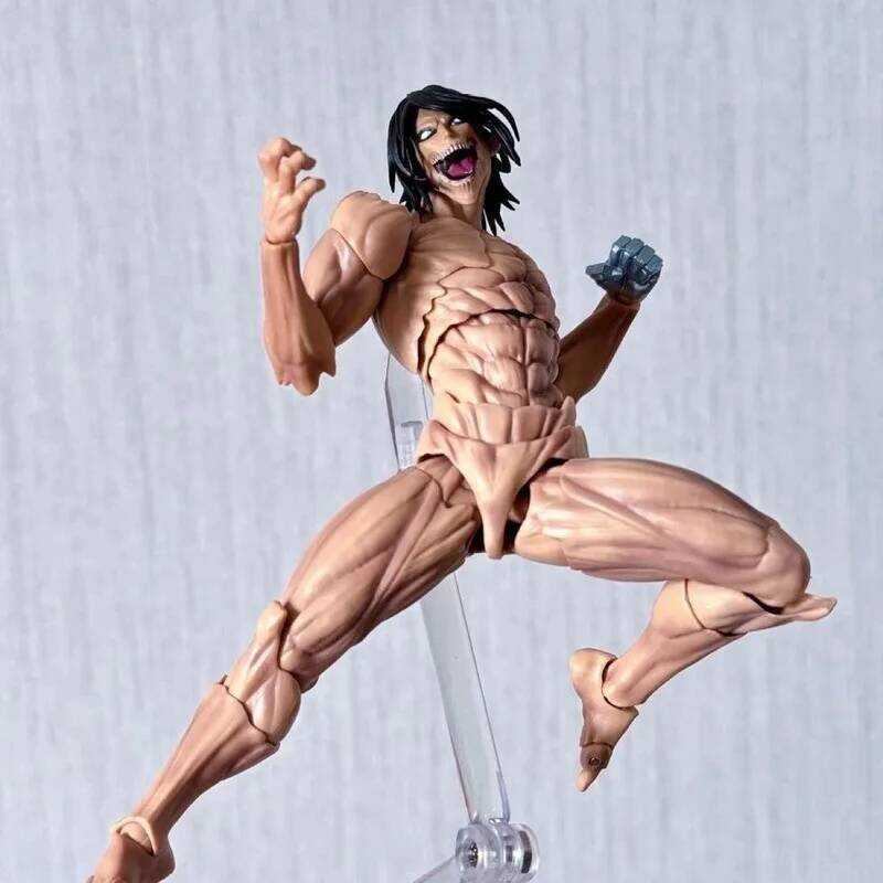 C In Stock Arkham Factory Kaiyodo Revoltech Amazing Yamaguchi Attack On Titan Eren Ko Model Anime A