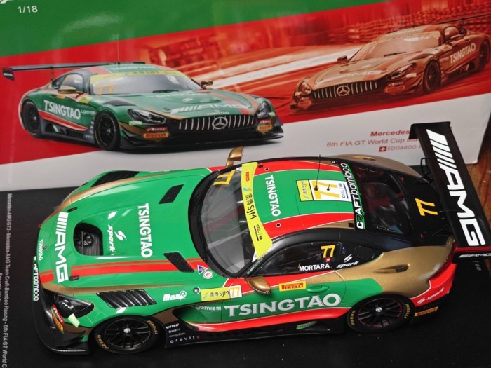 Ready Stock SPARK รุ่น 1/18 2019 มาเก๊า Benz AMG GT3 77 #Factory ทีมโมธารา