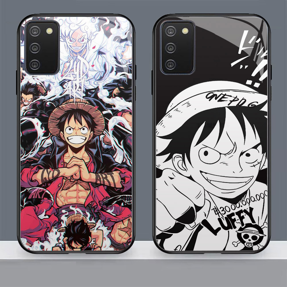 N-25 One Piece Luffy HD Glass Casing สําหรับ Samsung A51 M02S A31 A71 A03S A02S Case