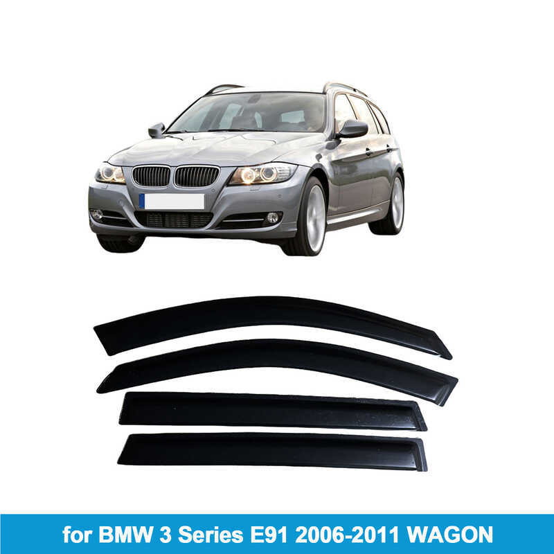 เหมาะสําหรับ BMW BMW 3 Series E91 26-2011 WAGON บล็อกฝนหน้าต่างด้านข้าง Deflector Rain Eyebrow