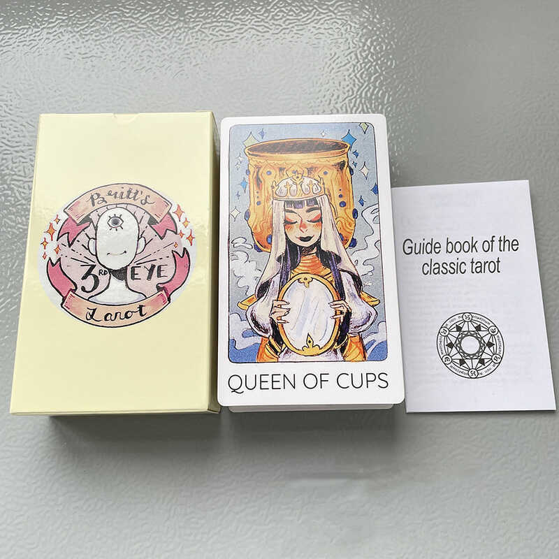 12 * 7 ซม. Third Eye Tarot Third Eye Tarot เวอร์ชันภาษาอังกฤษ Tarot