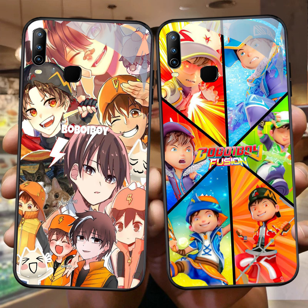 FB-3 Bobiboy Fusion HD Glass Case Casing Kaca สําหรับ VIVO Y19 V9 Y15 Y17 Y91C Y12 Y93 Y91 2019 Y11 