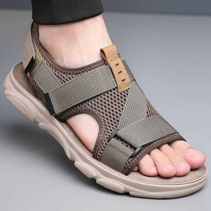 C YRZL Sandals Soft Comfortable Non-Slip Men Sh High Quality Beach Sandals Mens Gladiator Sandals S