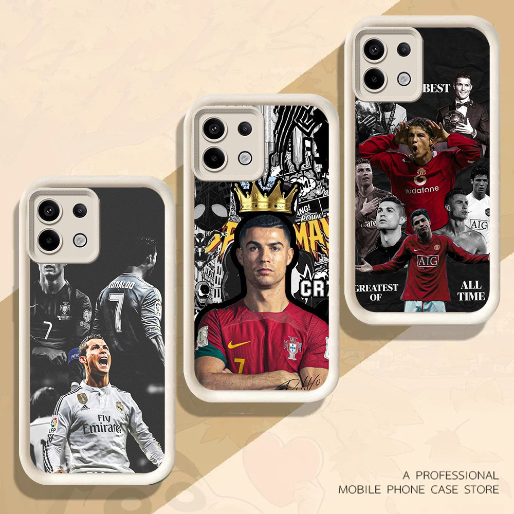 ปลอกสีดําสําหรับ Infinix HOT Zero Smart Note 8 40Pr 60 40 30 40Pro 7 Pro Plus 5G FB-44 Ronaldo CR7