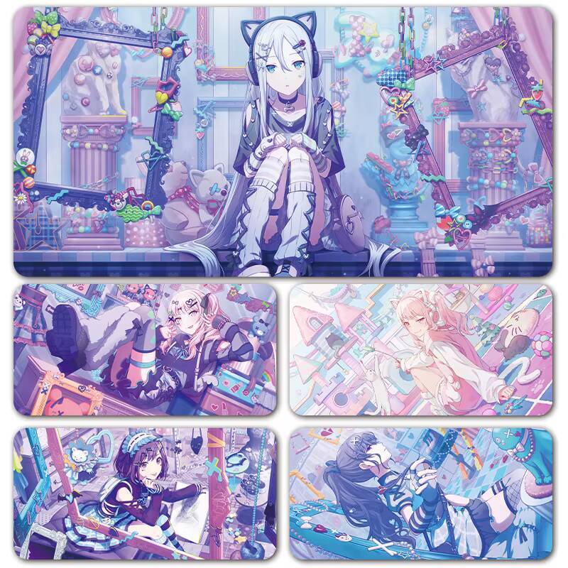 PJSK Project Sekai สีสัน Stage Nightcord ที่ 25-Ji Kanade Mafuyu Ena Akiyama Mizuki แผ่นรองเมาส์ Mou