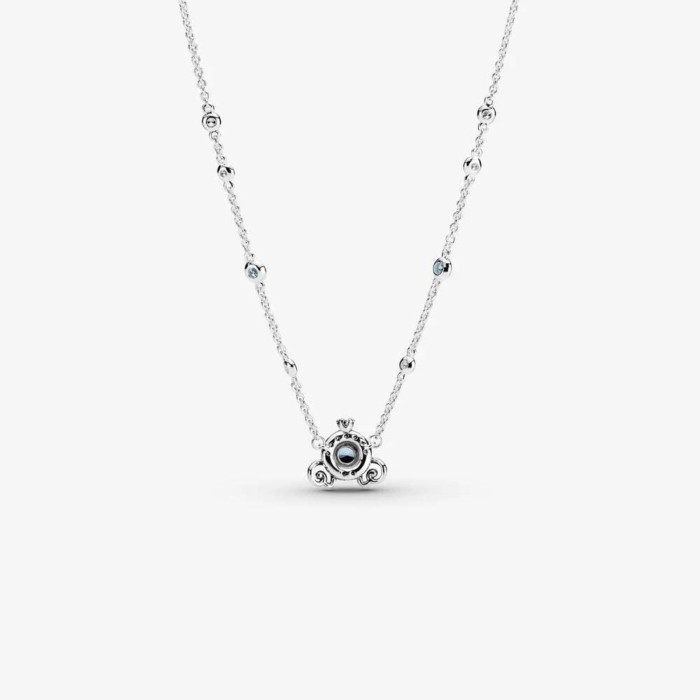 PANDORA Disney, Pumpkin Coach Necklace, Size: 45cm, 17.7 inches เป็นสินค้า นำเข้า