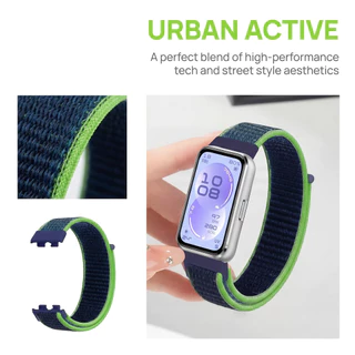 สายรัดแบบลูปไนลอน for Huawei Band 11 11 Pro/10 9 8 NFC/7 อุปกรณ์เสริมสายรัดกีฬาแบบปรับได้สำหรับเปลี่ยนใหม่