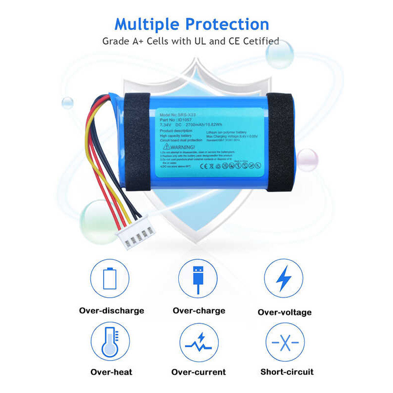 C [Lid Edition] 2700Mah St-06 Replacement For Srs-Xb31 Srs-Xb33 SRS Xb31 Xb33 Bluetooth Speaker Iaj