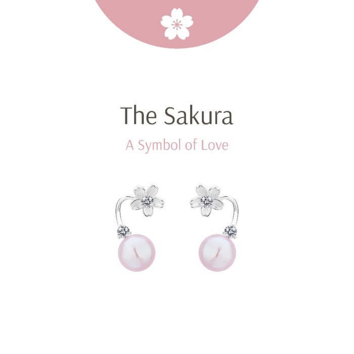 Ravipa | Sakura and Pink Pearl Earrings - ต่างหู