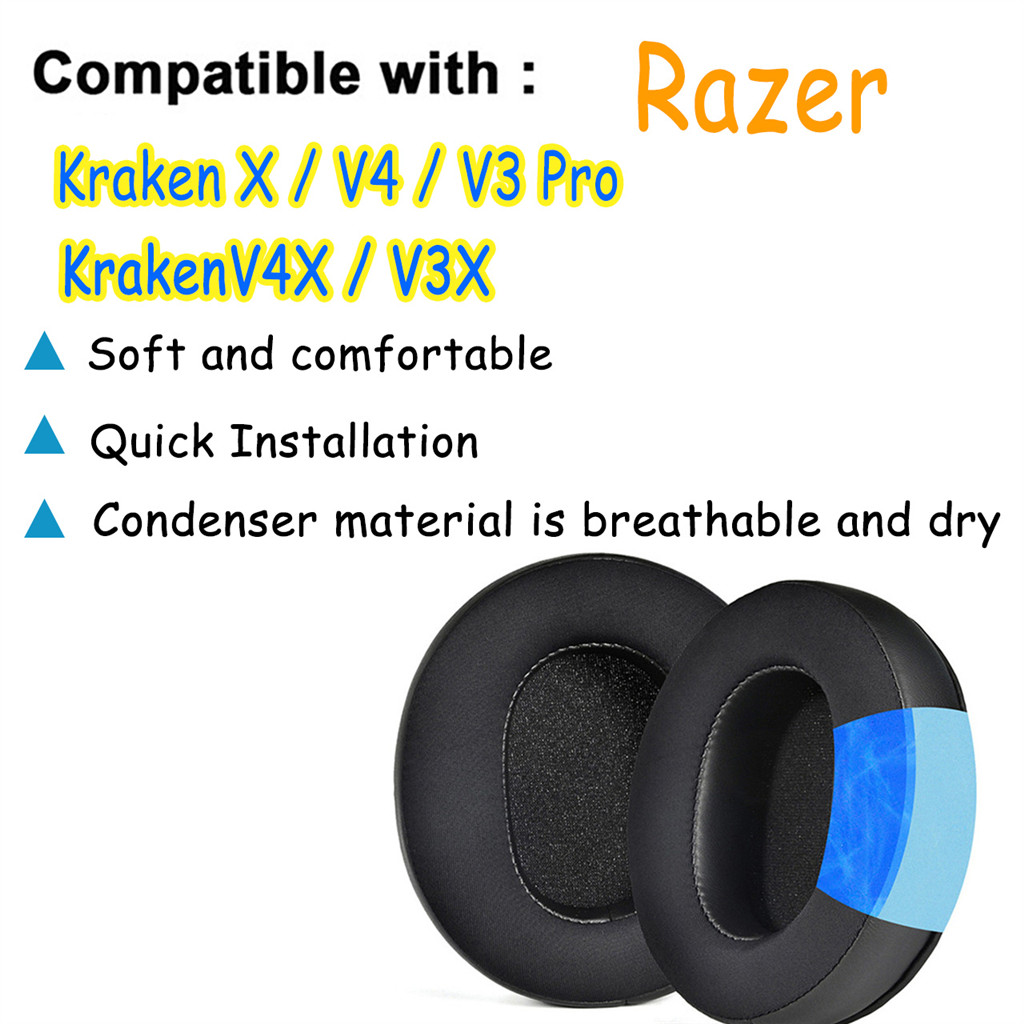 แผ่นรองหูฟังทดแทนสําหรับ Razer Kraken X / V4 / V3 Pro / V4X / V3X แผ่นรองหูฟัง