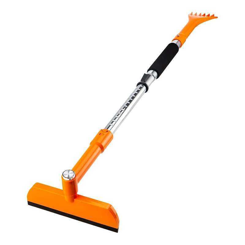 รุ่นใหม่ล่าสุด 49.2" แปรงหิมะยืดได้ Ice Scraper Windshield สําหรับรถยนต์รถบรรทุก SUV Auto Pro Zone