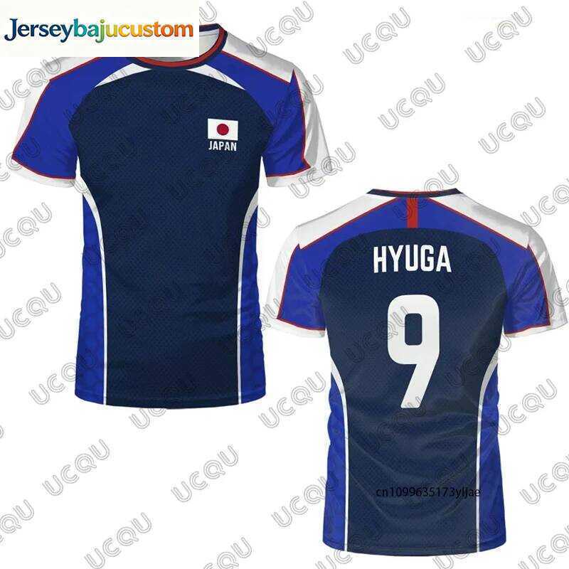 ฟรีที่กําหนดเอง Nickname 2026 ฤดูร้อนอะนิเมะ Captain Tsubasa ธงญี่ปุ่นเสื้อฟุตบอลสําหรับผู้ชายผู้หญิง Quick-Drying