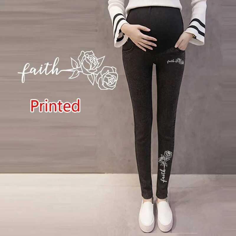 ▥ Denim Pants For Pregnant Women Clothes Nursing Pregnancy Leggings Trousers Gravidas Jeans Mat