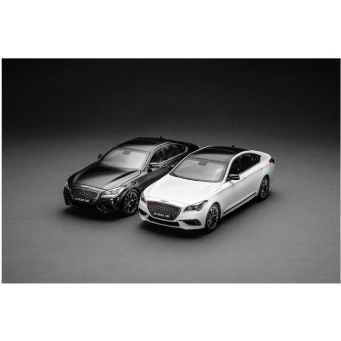 HYUNDAI HYUNDAI 1: 18 Genesis Genesis G80 รถสปอร์ตโลหะผสมโมเดลรถฟูลไดรฟ์