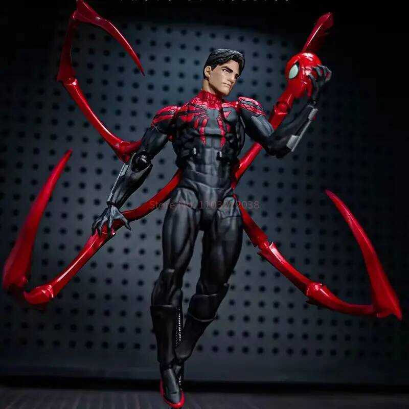 C Ct Mess Toys Spiderman Action Figure Scarlet Spider Mess Toys Handmade Anime Movable Joints Colle