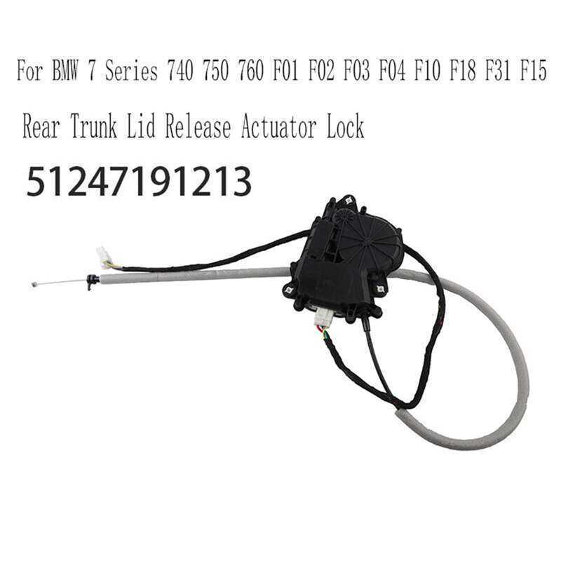 ด้านหลังฝาปิด Release Actuator ล็อคไฟฟ้าดูดมอเตอร์สําหรับ 7 Series 740 750 760 F01 F02 F03 F04 F10 F