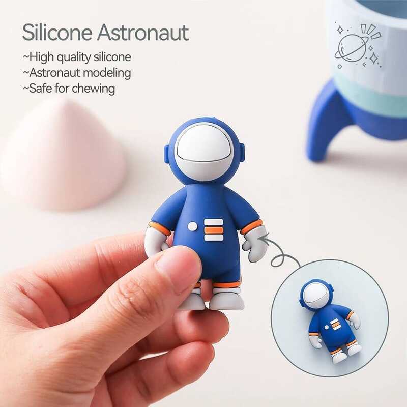 C Newborn Silicone Montessori Games Toys Rocket Model Montessori Eduional Toys Baby Aircraft Manned