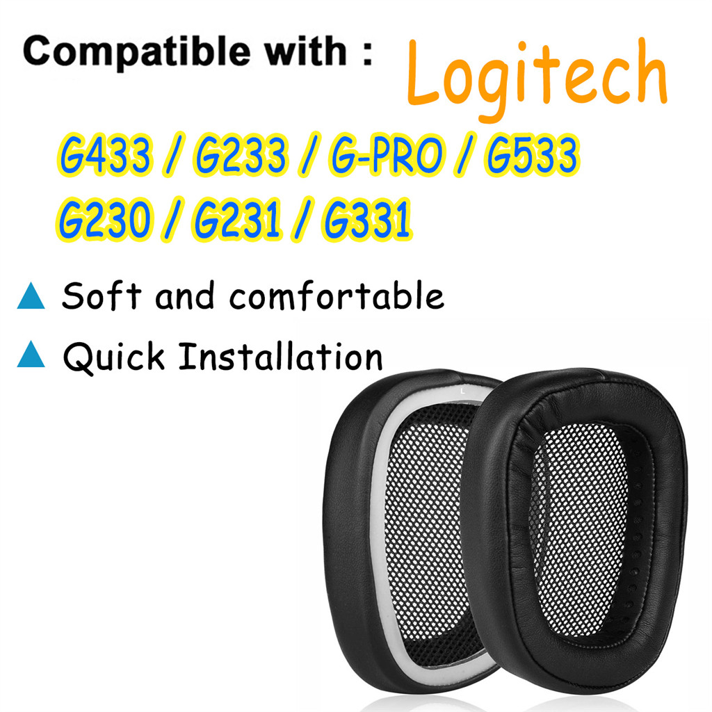 สําหรับ Logitech G433 G233 G-PRO G533 G230 G231 G331 เปลี่ยนแผ่นรองหูฟัง