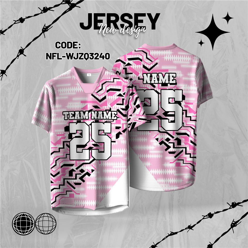 เสื้อฟุตบอลชาย 2026 NFL แขนสั้น คอปกย้อนยุค พิมพ์เทียนย้อมสี ทำจากไมโครไฟเบอร์ทั้งชิ้น
