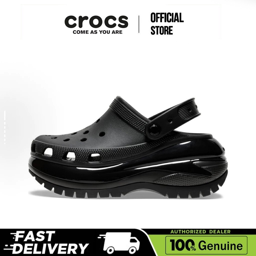 【100% Genuine】Crocs Mega Crush Clog Sandal in Black
