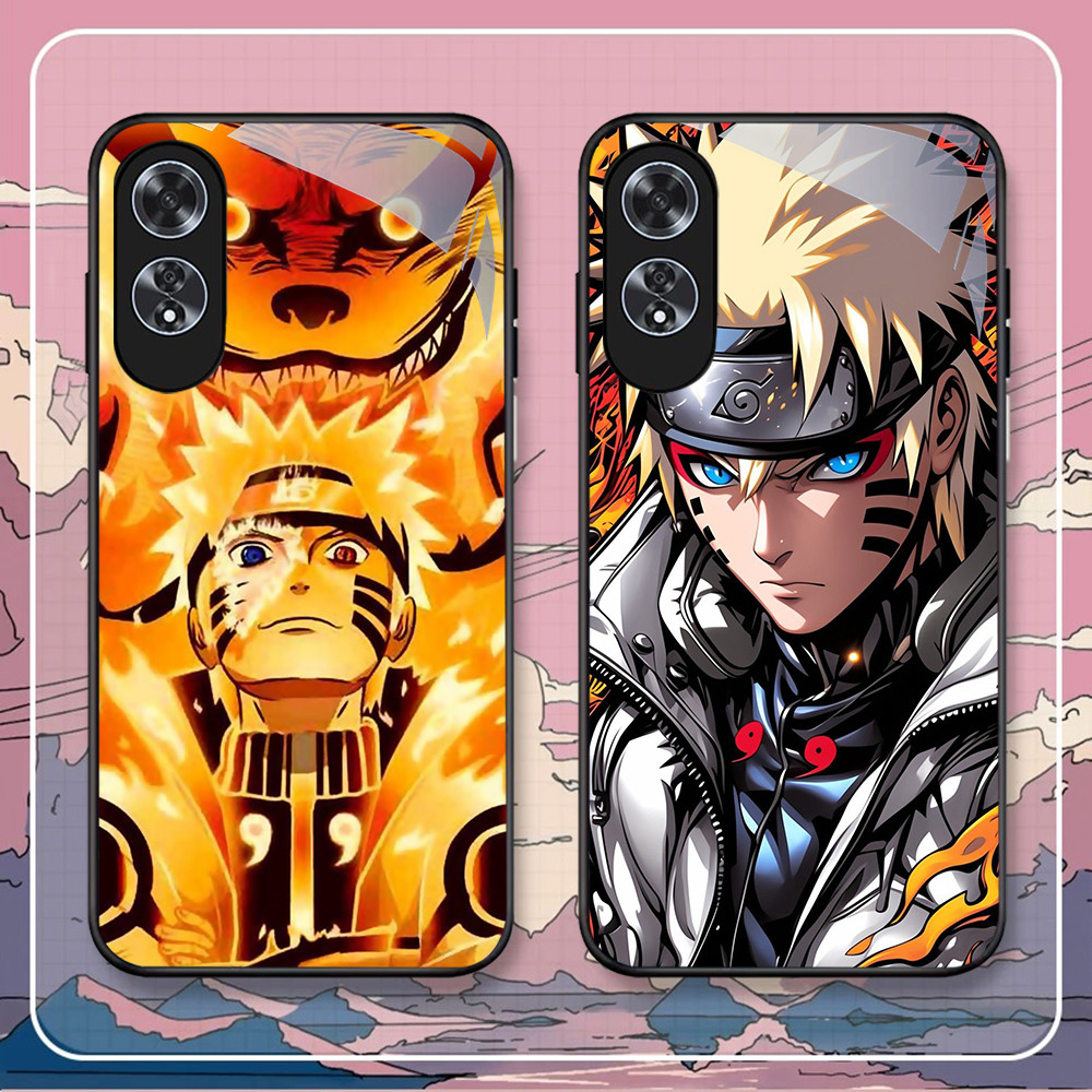 FB-49 Uzumaki Naruto HD แก้วกรณีปลอก Kaca สําหรับ OPPO Reno A15 F19 A15S 6 4 F19S 5 A95 3 Lite