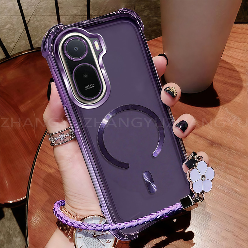 เคสสําหรับRedmi A7 PRO 4Gเคสโทรศัพท์ใหม่แม่เหล็กที่แข็งแกร่งไร้สายชาร์จC-แหวนสี่มุมกันกระแทกปลอกเชือ