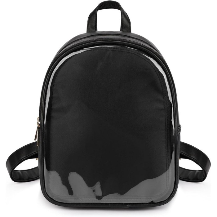 STEAMEDBUN Pin Display Backpack Black Ita Bag Mini Pin Bag สําหรับอะนิเมะแสดง