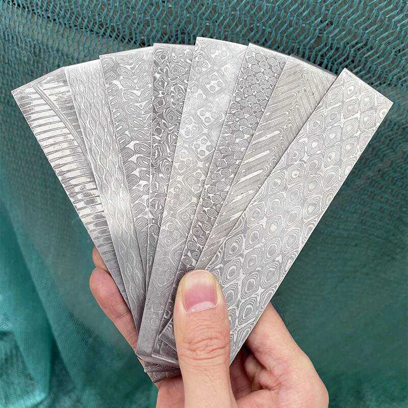 1piece 200x30x3mm Damascus Steel for DIY Knife Making Material VG10 Sandwich Steel Knife Blade Blan