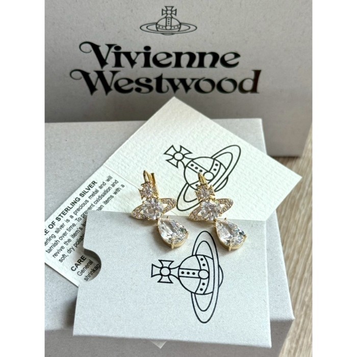 ผ่อน 0% ต่างหู [NEW] Vivien Ismene Drop Earrings - Gold