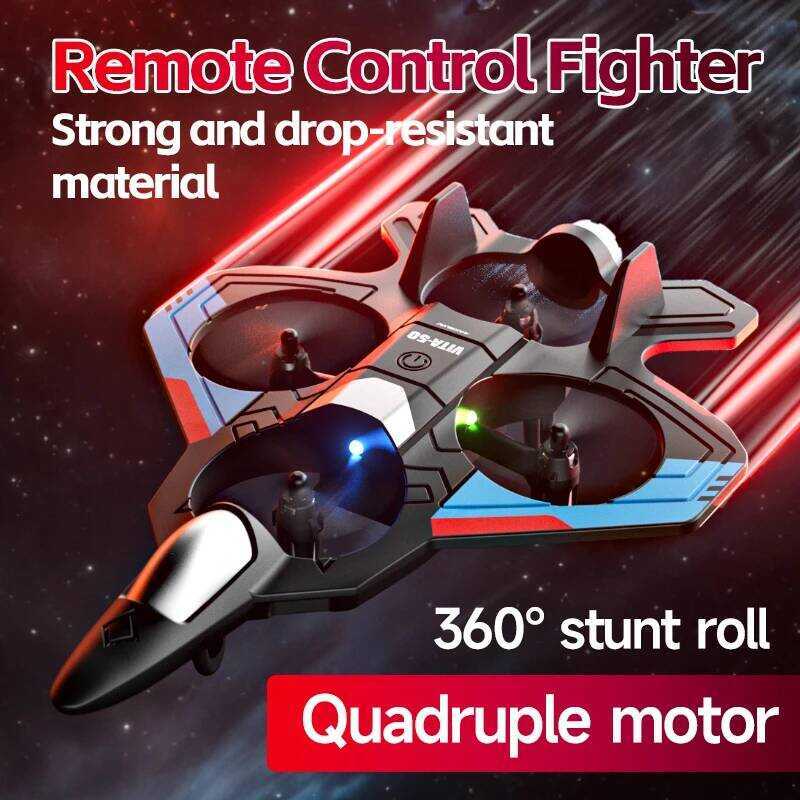 C New V50 Glider Flying Helicopter RC Hobby Jet Plane 2.4G Stunt Remote Control Aircraft Fighter Ai